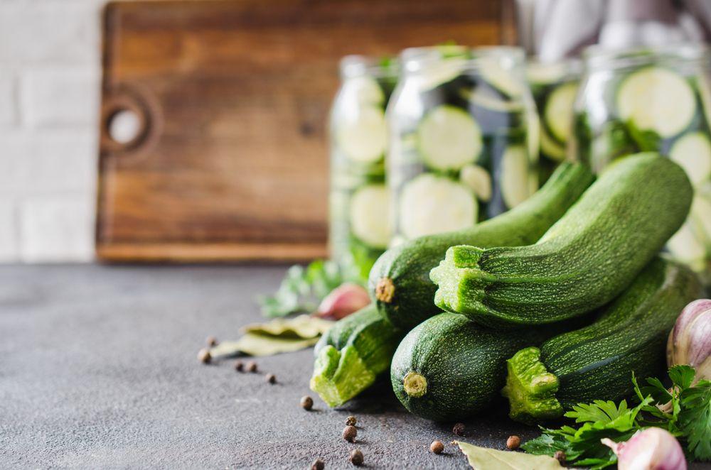 Fresh,Organic,Zucchini,,Garlic,And,Parsley,,Herbs,And,Spices.,Process