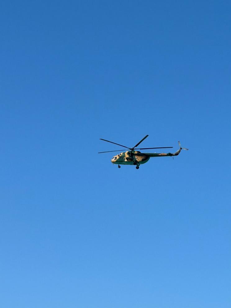 Lezuhant helikopter / Fotó: Blikk