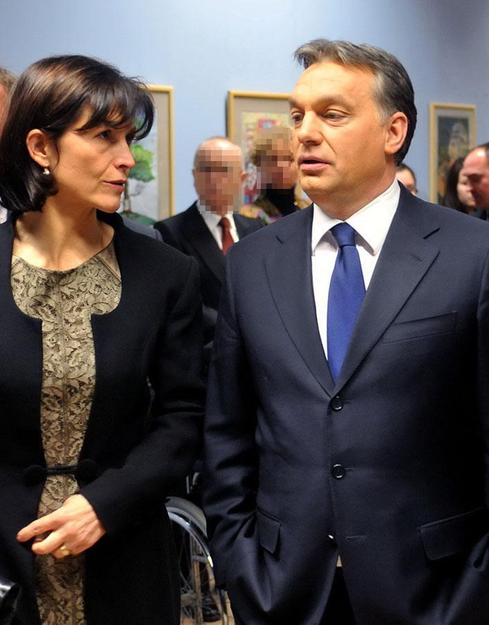 Lévai Anikó és Orbán Viktor/Fotó: MTI