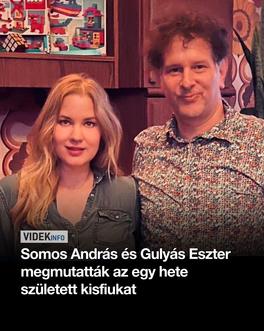Somos András és Gulyás Eszter megmutatták az egy hete született kisfiukat