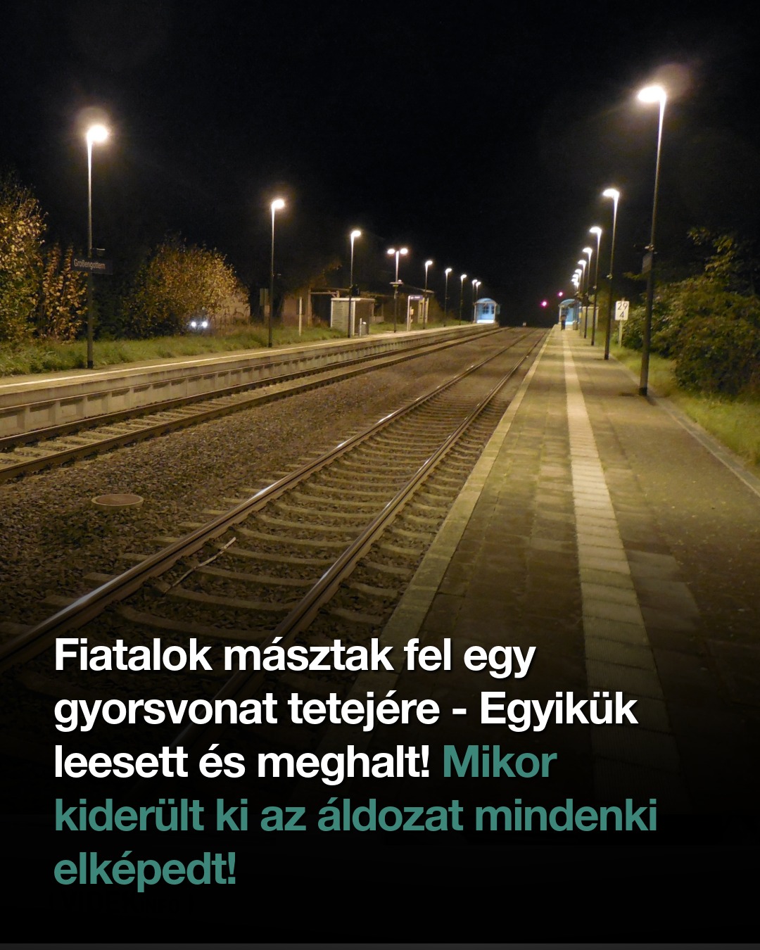 Fiatalok másztak fel egy gyorsvonat tetejére – Egyikük leesett és meghalt! Mikor kiderült ki az áldozat mindenki elképedt!