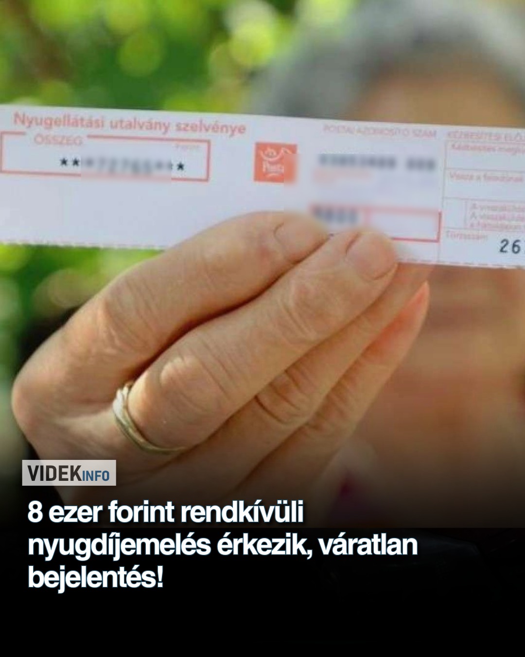 8 ezer forint rendkívüli nyugdíjemelés érkezik, váratlan bejelentés!