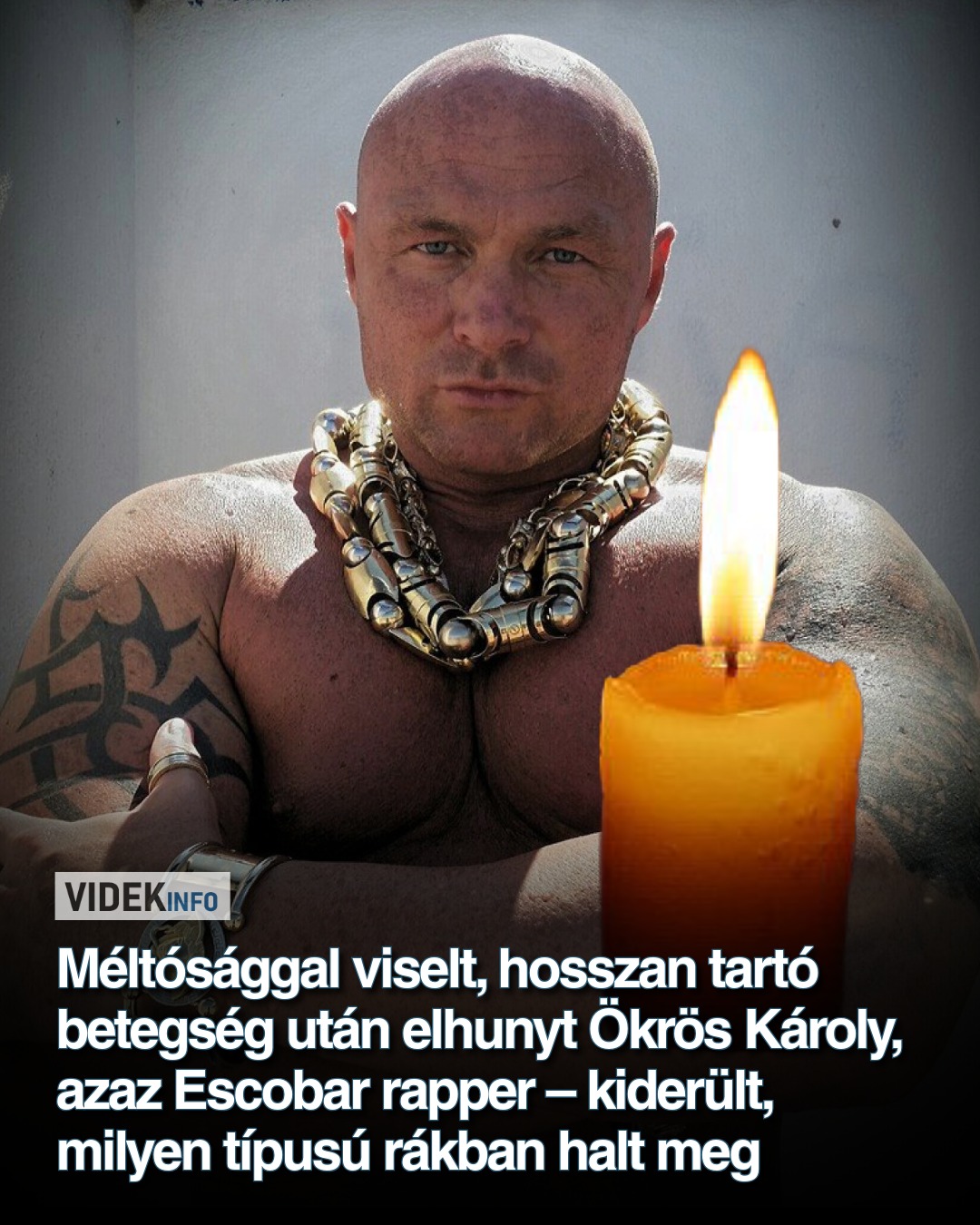 Tragikus hirtelenséggel meghalt az ismert magyar gengszterrapper Ökrös Károly avagy Escobar