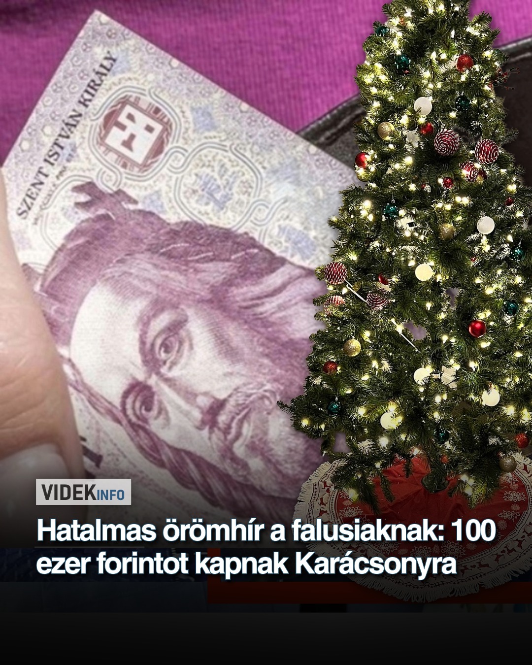 Hatalmas örömhír a falusiaknak: 100 ezer forintot kapnak Karácsonyra