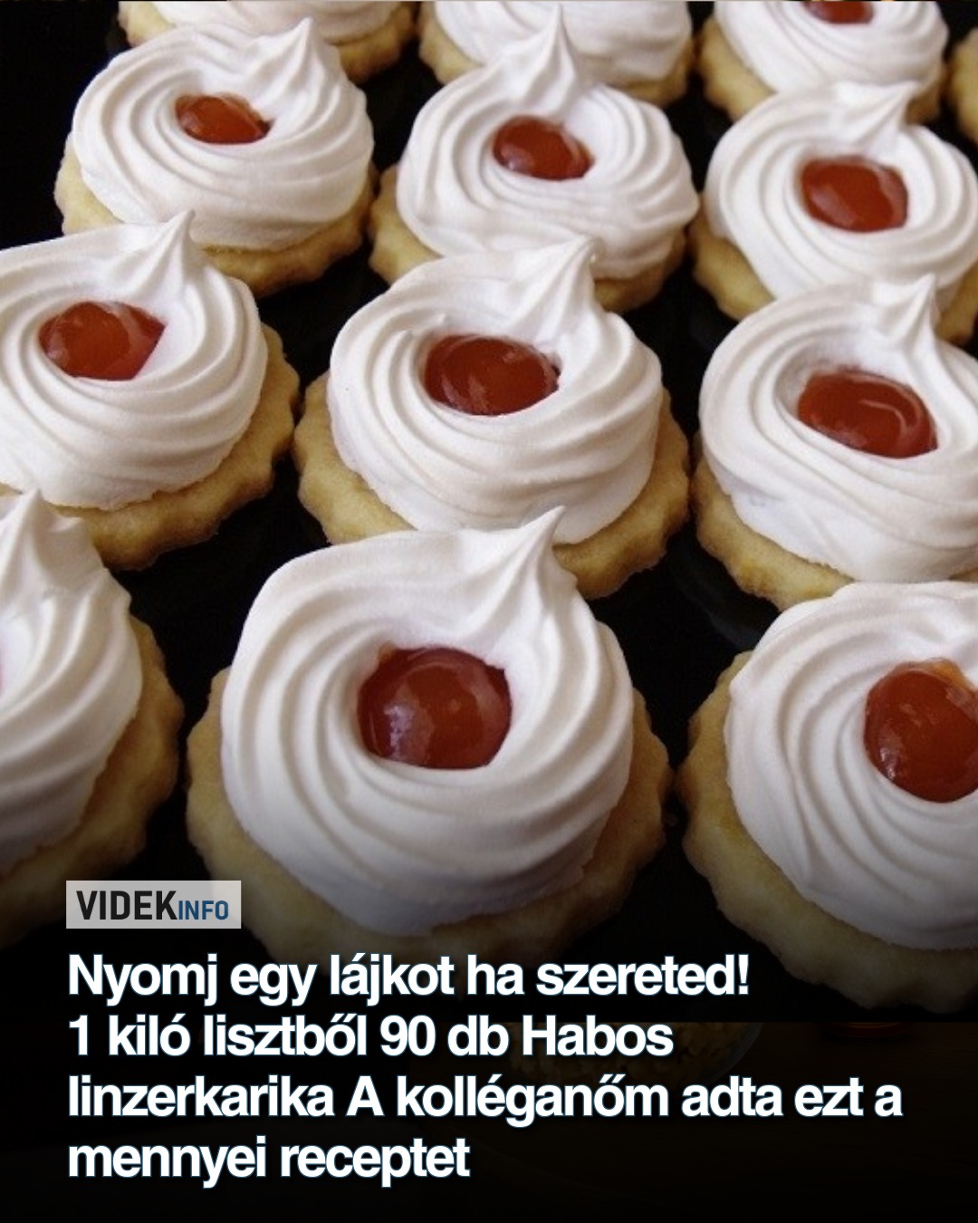 1 kiló lisztből 90 db Habos linzerkarika A kolléganőm adta ezt a mennyei receptet