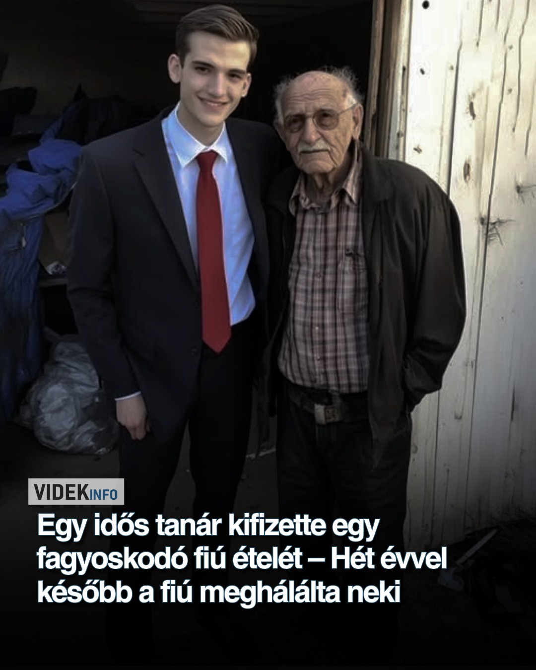 Egy idős tanár kifizette egy fagyoskodó fiú ételét – Hét évvel később a fiú meghálálta neki