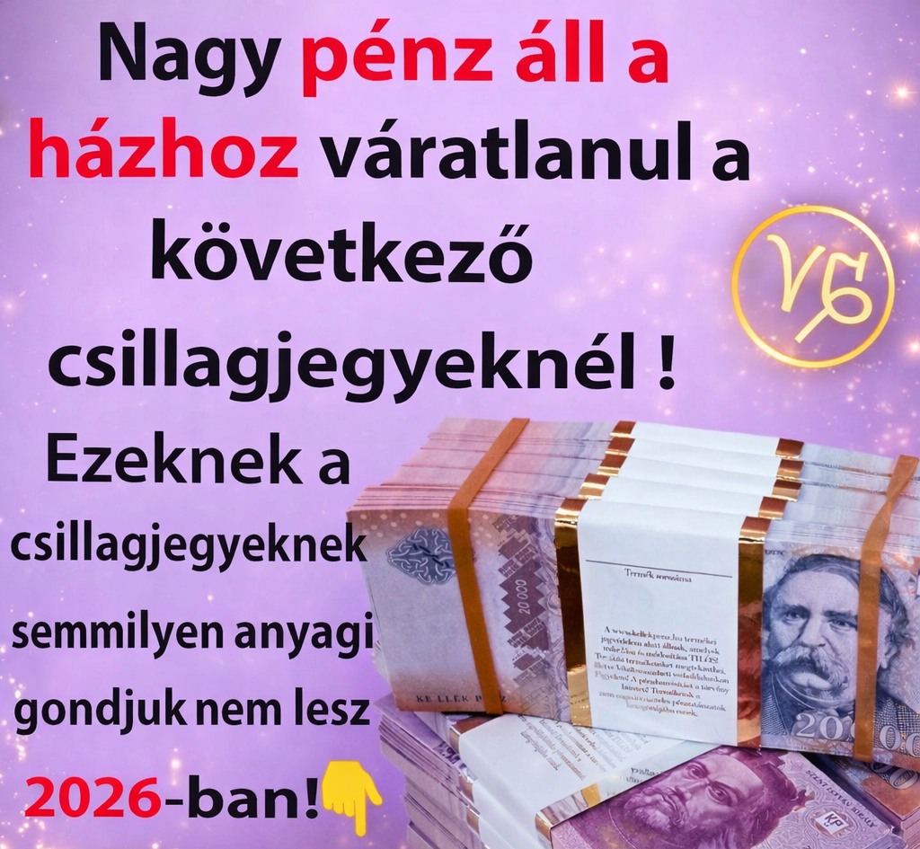 Ezek a csillagjegyek szó szerint belesétálnak a pénzbe 2026-ban!
