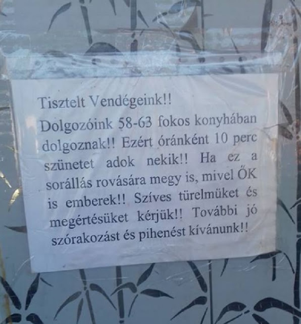 Balatoni lángososnál látták ezt a kiírást: a vendégek csak néztek, de nehéz vitatkozni vele