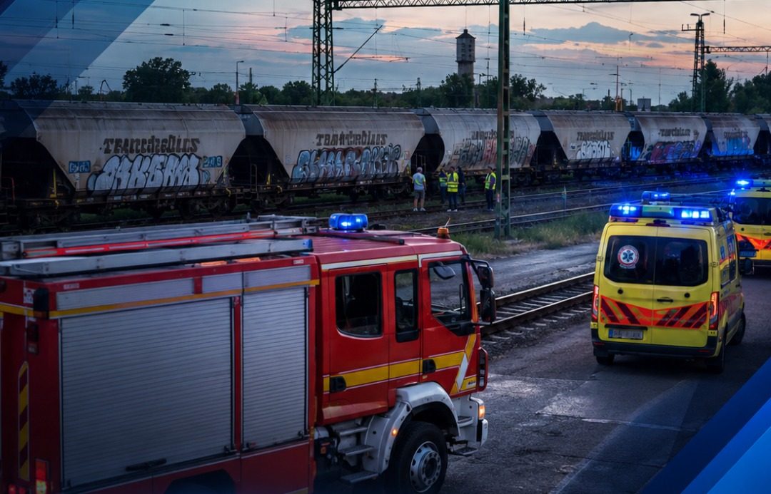 Most érkezett: Két fiatal felmászott a vonatok tetejére Budapesten, a fiú meghalt, a lányt súlyos sérülésekkel vitték kórházba