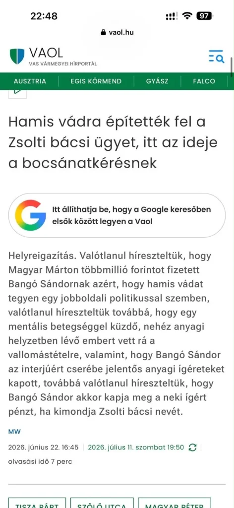 Most borult a dominó: sorra igazítják helyre a Magyar Mártonról szóló súlyos vádakat