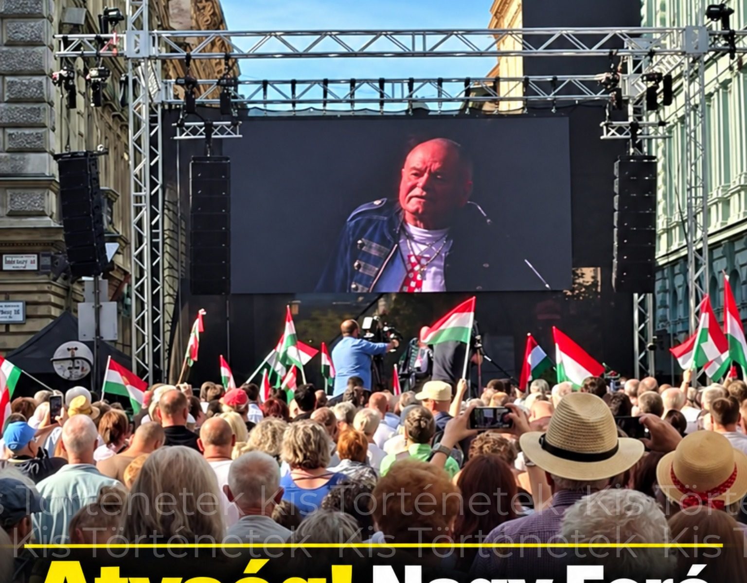 Atyaég! Nagy Feró olyat csinált a mai Fideszes tüntetésen a színpadon, hogy mindenki csak nézett